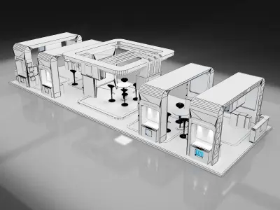 Booth Exhibition Stand a275b 3D model