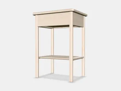 BJORKSNAS Bedside table 1 Low-poly 3D model