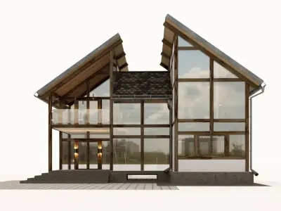 Half-Timbered House 3D model