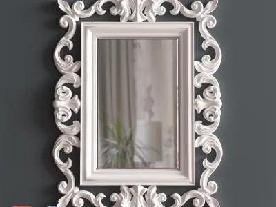 mirror in classic style 3D print model