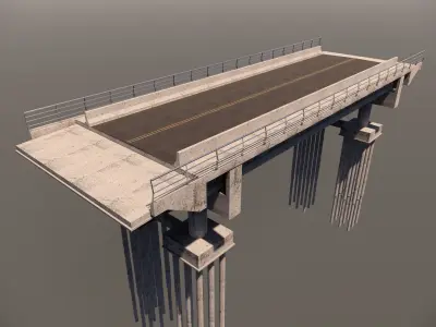 Ponte em concreto armado 3D model