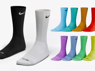 Nike Socks Low-poly 3D model