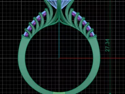 jewelry ring 345 3D print model