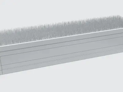 Modern Steel Planter Low-poly 3D model