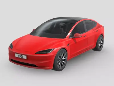 Tesla Model 3 2024 Low-poly 3D model