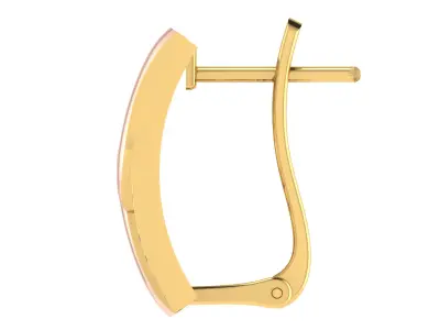 Solitaire Women Drop Earring 3dm STL OBJ FBX Render Details 3D print model buy