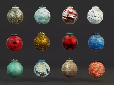Toys for the New Year Low-poly 3D model