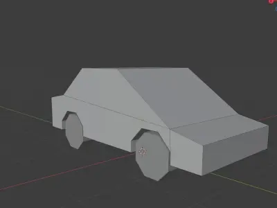 Lowest Poly Car 5 Colors pack Low-poly 3D model