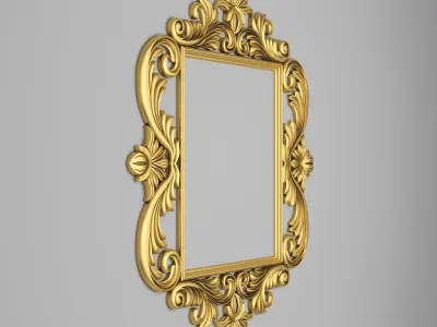 Classic Frame Mirror 004 3D model