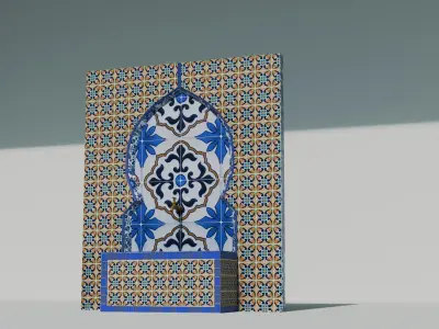 The  Moroccan traditional Fountain  3D model