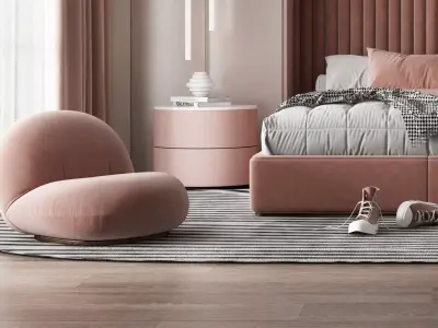 kids bedroom 3D model get