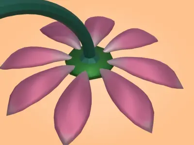 LampPost24 flower street lamp Free low-poly 3D model