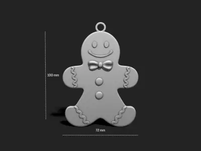 Christmas Cookie Ornament - Pendant -  Christmas Tree 4 3D print model