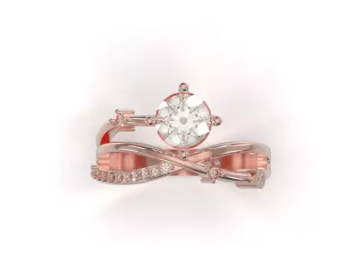 Jewelry printable solitaire ring model sr0129 3D print model
