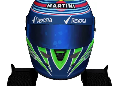 Massa Helmet 2016 Low-poly 3D model