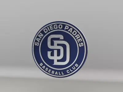 MLB San Diego Padres V1 Team Logo 3D model