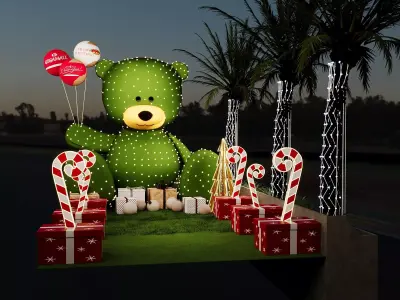 Bear Christmas 3D model
