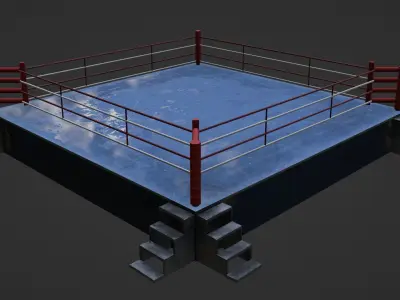 Boxing Ring Low-poly 3D model
