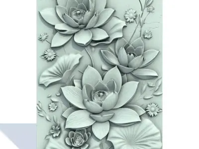 Flowers Poster 2 3D print model
