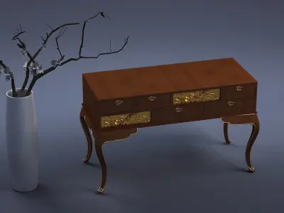 cabinet cabinet wardrobe sofa bed table bookshelve 3D model