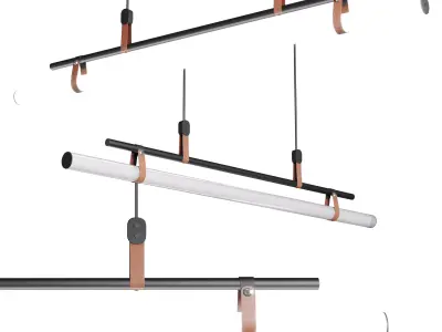 Lucien Tube Chandelier Low-poly 3D model
