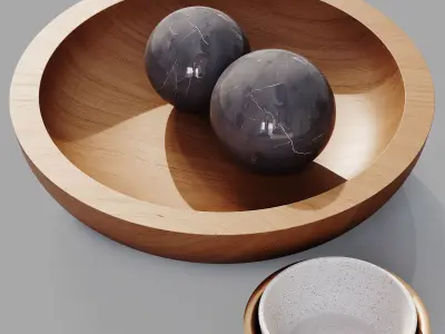 Decorative Set 233 Low-poly 3D model