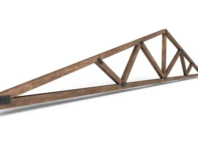 Wooden Trusses M06 Low-poly 3D model