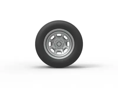 Wheel from Asphalt Modified stock car Version 5 Scale 1 to 25 3D print model