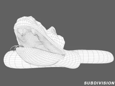 Snake Low-poly 3D model
