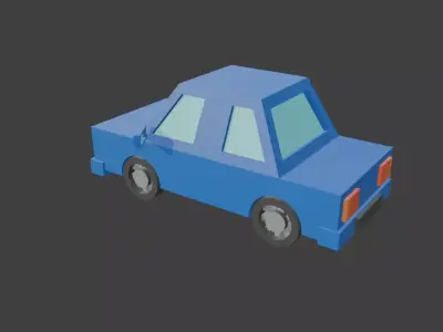Low Poly Car Low-poly 3D model 26