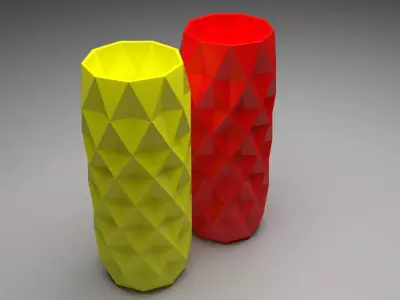 Vase With Diamonded Rhombus 3D model