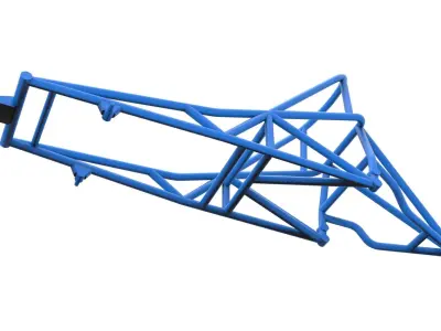 Frame of old school Front engine dragster V6 Scale 1 to 25 3D print model