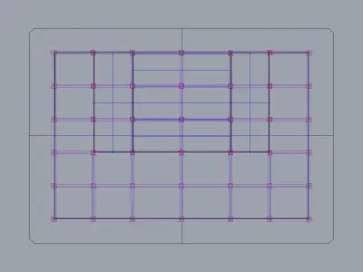 Reinforced concrete high-rise building 3D model