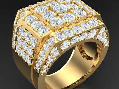 Luxury Men Rings Designs 4MR014 3D print model