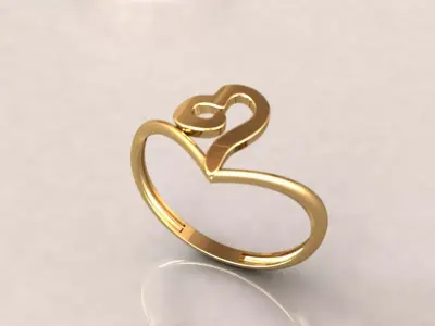 Heart ring 3 3D print model