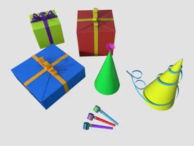 Happy Birthday pack 3D model