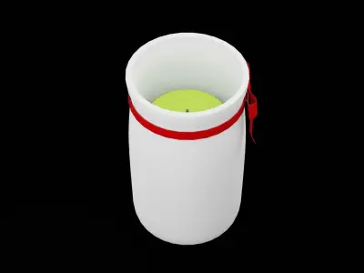 Christmas Candle Low-poly 3D model