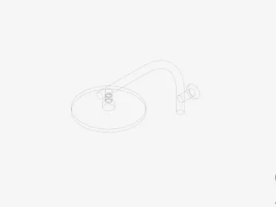 Shower - Head - Luxury - Vivid - Curved Low-poly 3D model