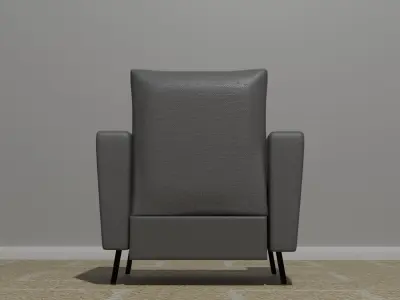 Grey modern armchair Free 3D model