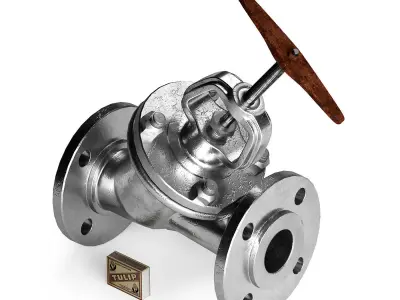 Pipeline industrial valves set  3D model