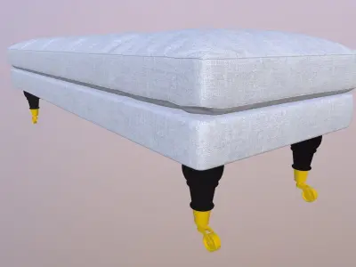 Bench Couch Low-poly 3D model
