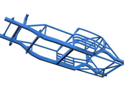Frame of Vintage Asphalt Modified stock car Scale 1 to 25 3D print model