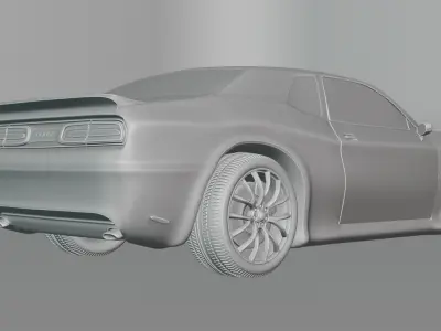 Dodge Challenger Hellcat Car 3d model 3D model