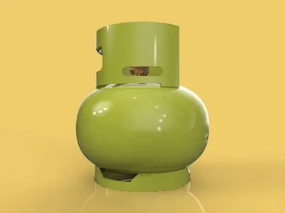 LPG COOKING GAS BOTTLE CYLINDER  3 KG FOR KITCHEN 3D model
