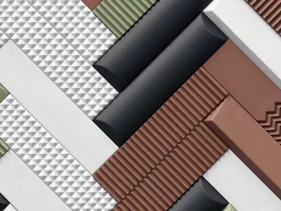 Tile Biscuit plan bianco n2 3D model