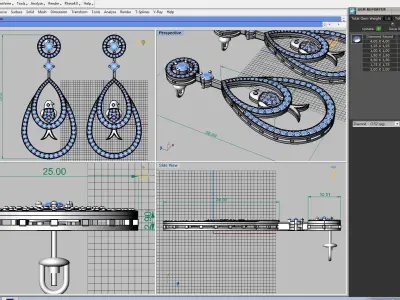 Earrings swallow ready for 3d print 3D print model