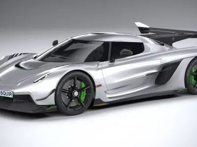 Koenigsegg Jesko 2020 LowPoly Low-poly 3D model