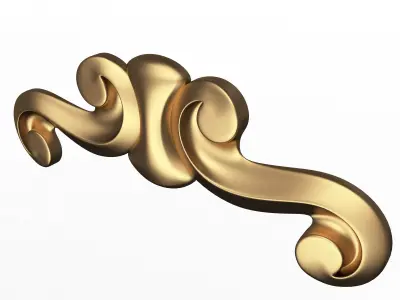 Carved Plaster Molding Decoration 028 Low-poly 3D model