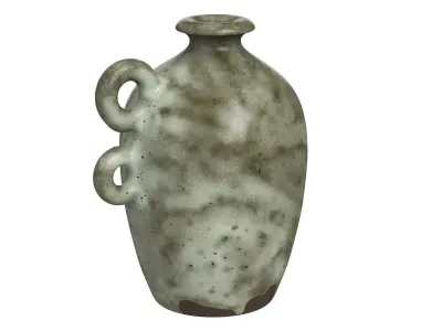 Handmade Ceramic Bottle and Bowl 3D model