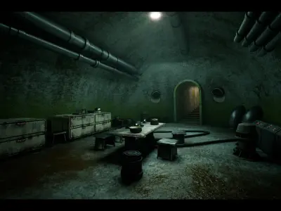 Science FIction Hideout - Unreal Engine - Low-poly 3D model